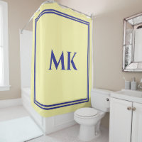 Monogrammes Jaune Nom Bleu Design Décor Moderne