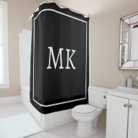 Monogrammes noir blanc élégant Couleur personnalis