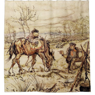 Rideaux De Douche Monsieur Toad et la Gitane par Arthur Rackham