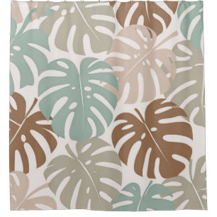 Rideaux De Douche Monstera moderne hawaï boho