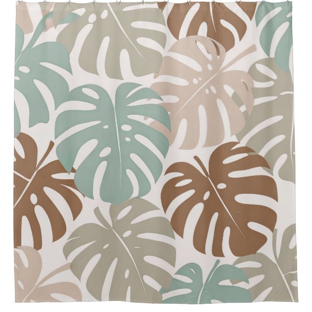 Rideaux De Douche Monstera moderne hawaï boho (Devant)