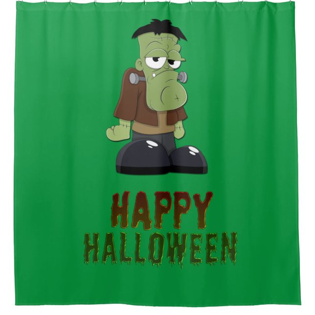 Rideaux De Douche Monstre de Joyeux Halloween (Devant)