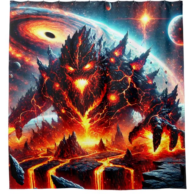 Rideaux De Douche Monstre Lava (Devant)