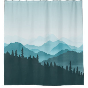 Rideaux De Douche Montagnes turquoises