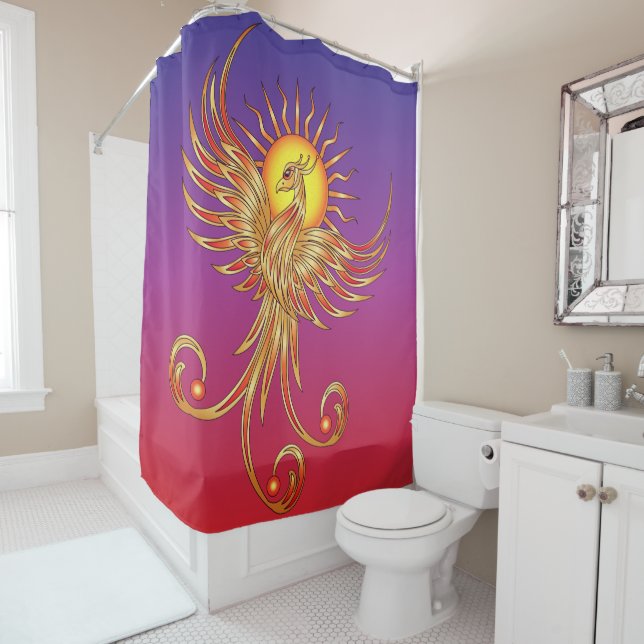 Rideaux De Douche Montée de Phoenix (En situation)