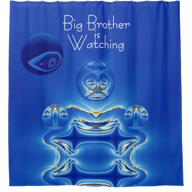 Rideaux De Douche Montres Surreal Big Brother (Devant)