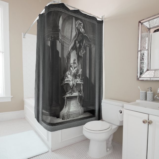 Rideaux De Douche Monument à Mignard par François Boucher (En situation)