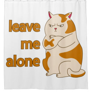 Rideaux De Douche Moody Grosse cat me laisse tranquille