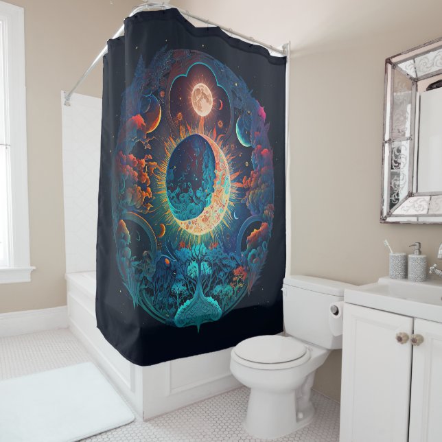 Rideaux De Douche Moon Dreams Shower Curtain (En situation)