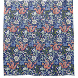 Rideaux De Douche Morris Blue Arrière - plan 1896 Compton Floral Pat