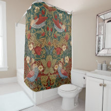 Morris Strawberry Thief Vert sarcelle Rouge Art fl