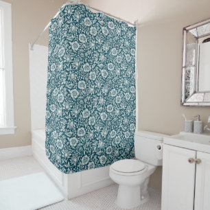 Rideaux De Douche Morris Vintage bleu & blanc motif floral