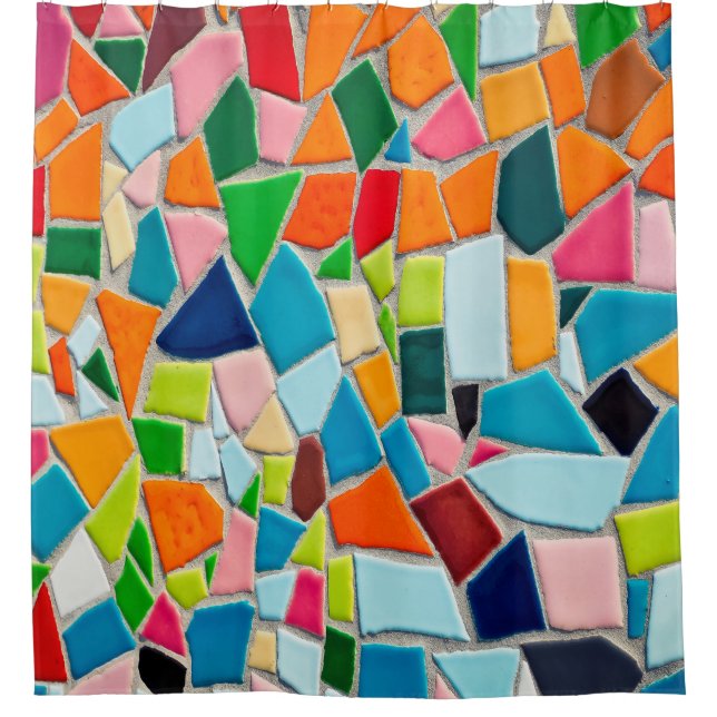 Rideaux De Douche Mosaïque tuiles texture modèle (Devant)