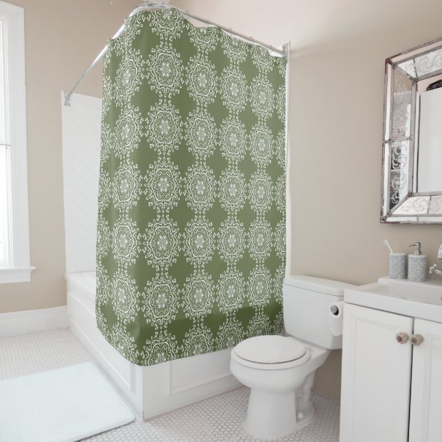 Rideaux De Douche Moss Mandala (En situation)