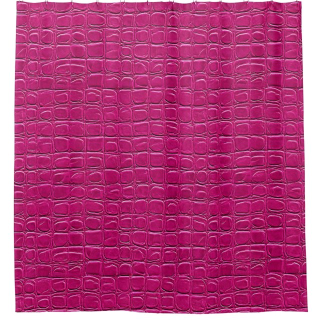 Rideaux De Douche Motif à effet de cuir rose (Devant)