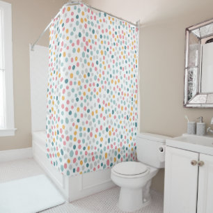 Rideaux De Douche Motif à pois colorés