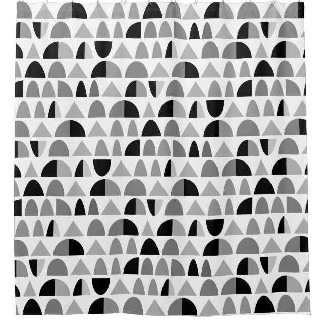 Rideaux De Douche Motif Abstrait 290721 - Monochrome (Devant)