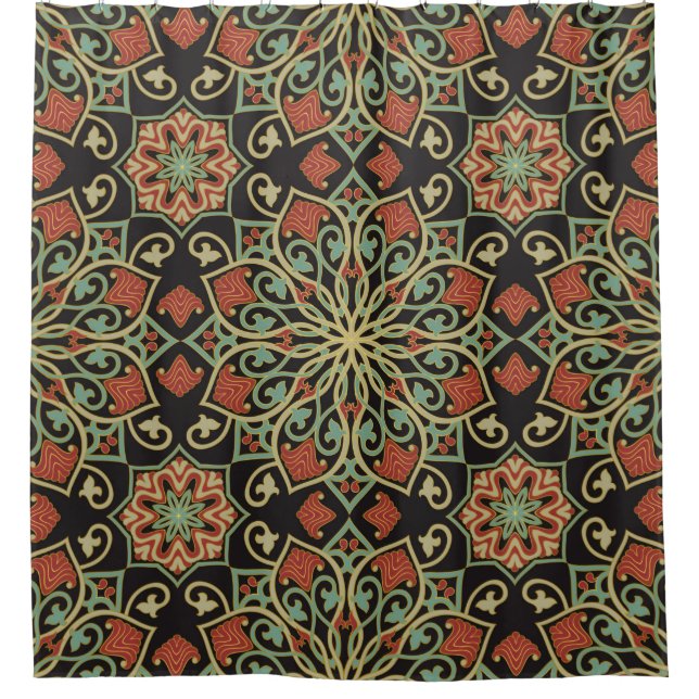 Rideaux De Douche motif Abstrait. Arrière - plan de couleur oriental (Devant)
