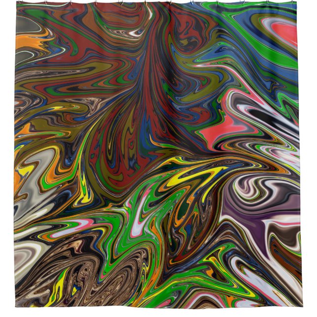 Rideaux De Douche motif abstrait cool (Devant)