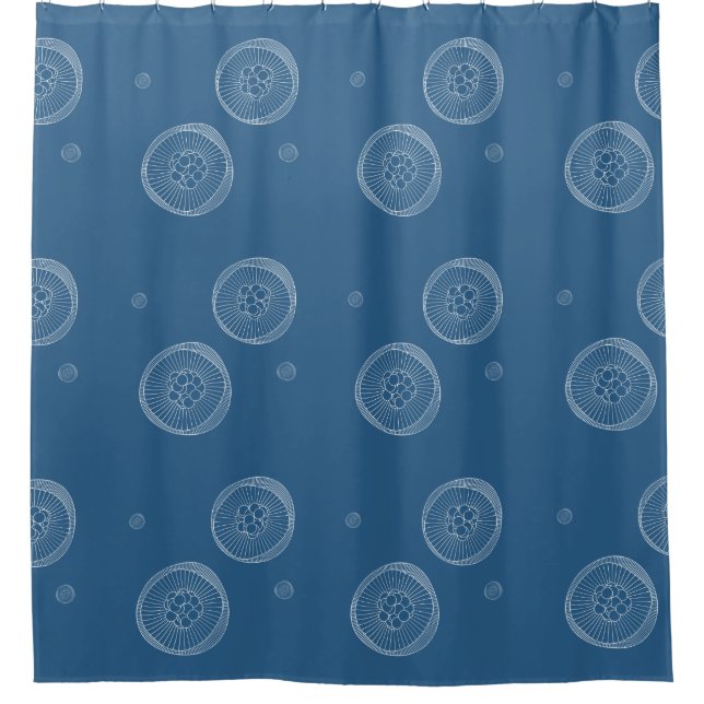 Rideaux De Douche motif Abstrait de gelée de poisson sans soudure +  (Devant)