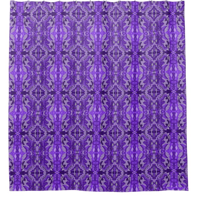 Rideaux De Douche Motif Abstrait Diamond-y violet (Devant)