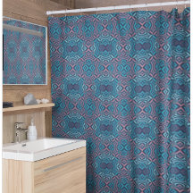 Motif Abstrait géométrique bleu rouge