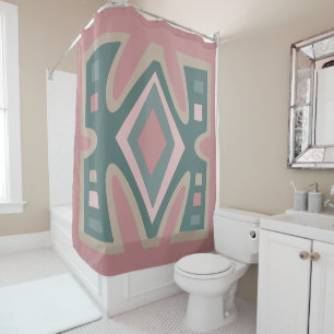 Rideaux De Douche Motif abstrait moderne africain déco boho