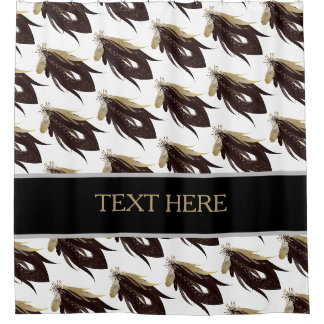 Rideaux De Douche Motif Abstrait Moderne en Noir et Blanc