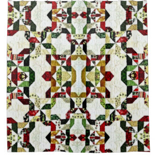 Rideaux De Douche motif abstrait rouge