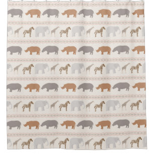 Rideaux De Douche Motif africain 1 d'animaux