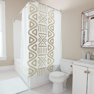 Rideaux De Douche Motif africain en tissu boueux