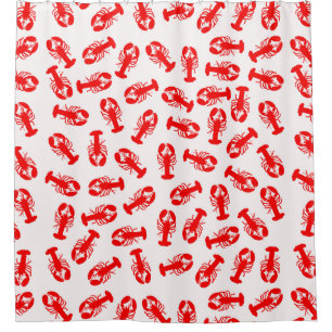 Rideaux De Douche Motif animal de homard rouge mignon