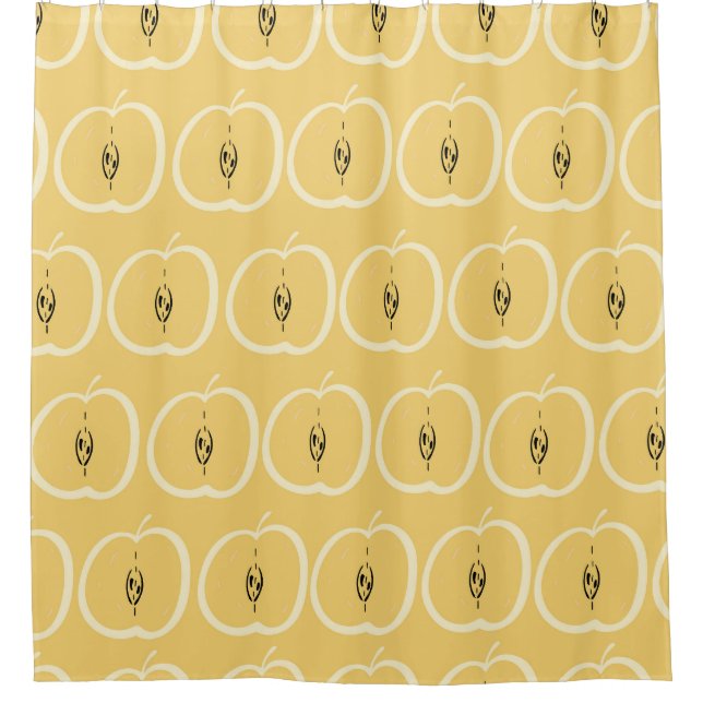 Rideaux De Douche Motif Apple vintage : Fond d'écran. (Devant)