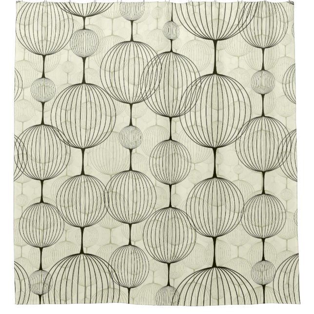 Rideaux De Douche motif arrière - plan Abstrait géométrique et trans (Devant)