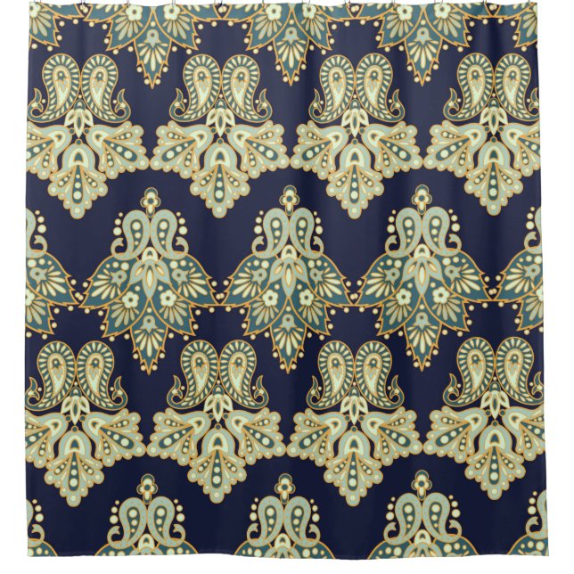 Rideaux De Douche motif arrière - plan numérique aquarelle sur textu (Devant)