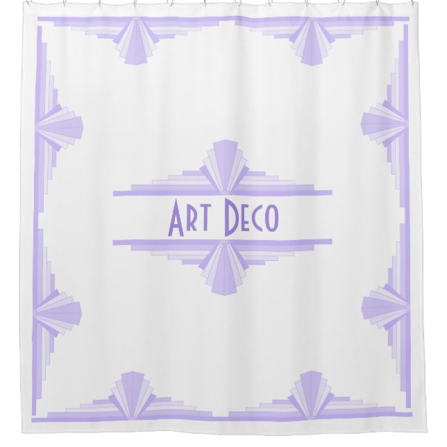 Rideaux De Douche Motif Art déco à Lilac (Devant)