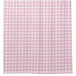 Rideaux De Douche Motif assez rose de contrôle de guingan