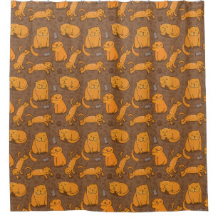 Rideaux De Douche Motif avec des chats