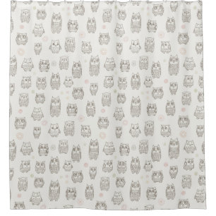 Rideaux De Douche Motif avec des hiboux