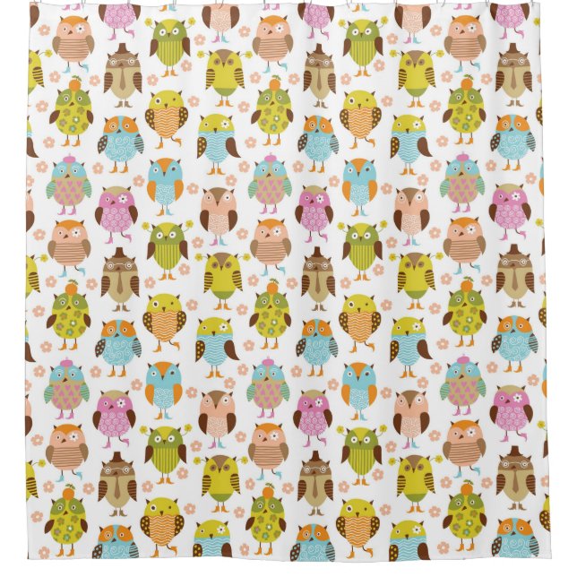 Rideaux De Douche motif avec des oiseaux (Devant)