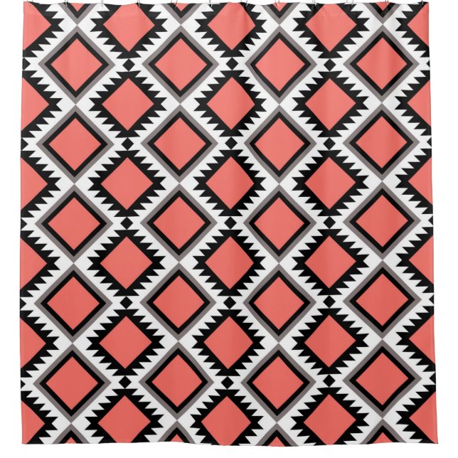 Rideaux De Douche Motif Aztec (Devant)