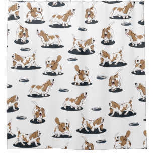 Rideaux De Douche Motif Basset Hound