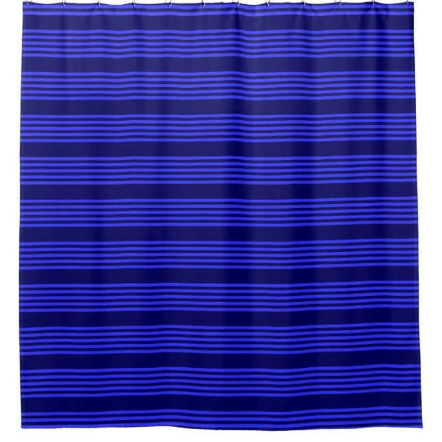 Rideaux De Douche Motif bleu cinq bandes (Devant)