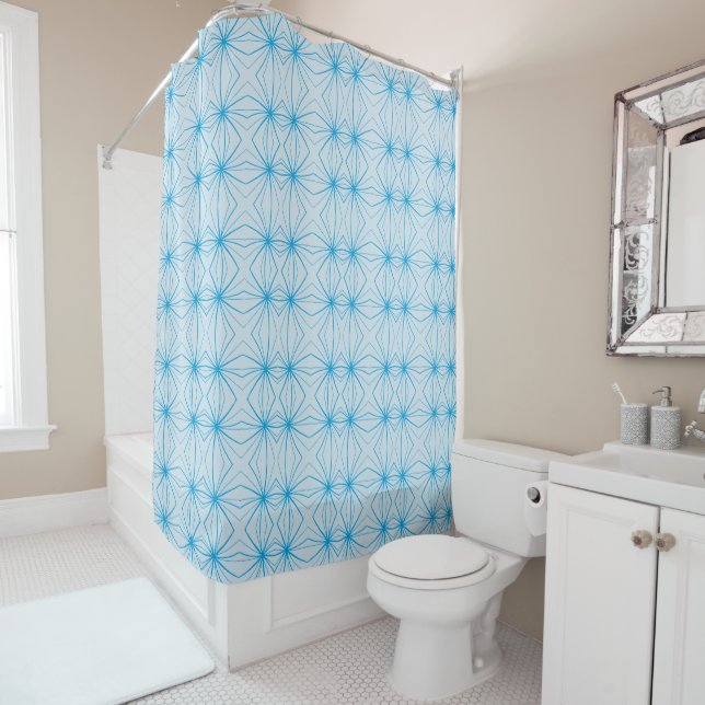 Rideaux De Douche Motif bleu vague (En situation)