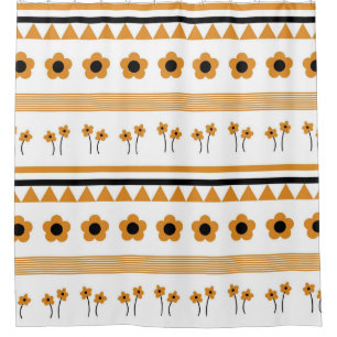 Rideaux De Douche Motif Boho triangle de bordure