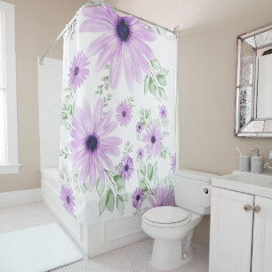 Rideaux De Douche Motif botanique floral de printemps coloré