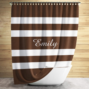 Rideaux De Douche Motif Brown moderne