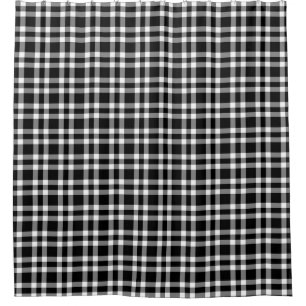 Rideaux De Douche Motif carreaux noir blanc