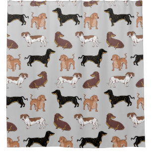 Rideaux De Douche Motif chien Dachshund