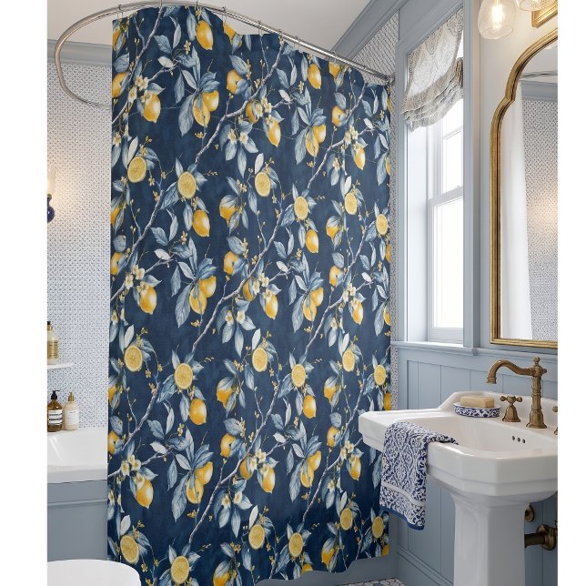 Rideaux De Douche Motif Citron Pays Français  (Créateur téléchargé)